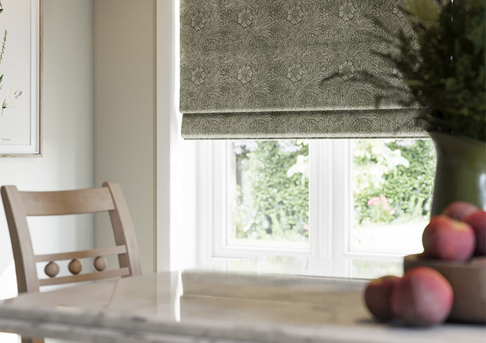 William Morris At Home Marigold Velvet, Sage - Twist&Fit Roman Blind - Image 5
